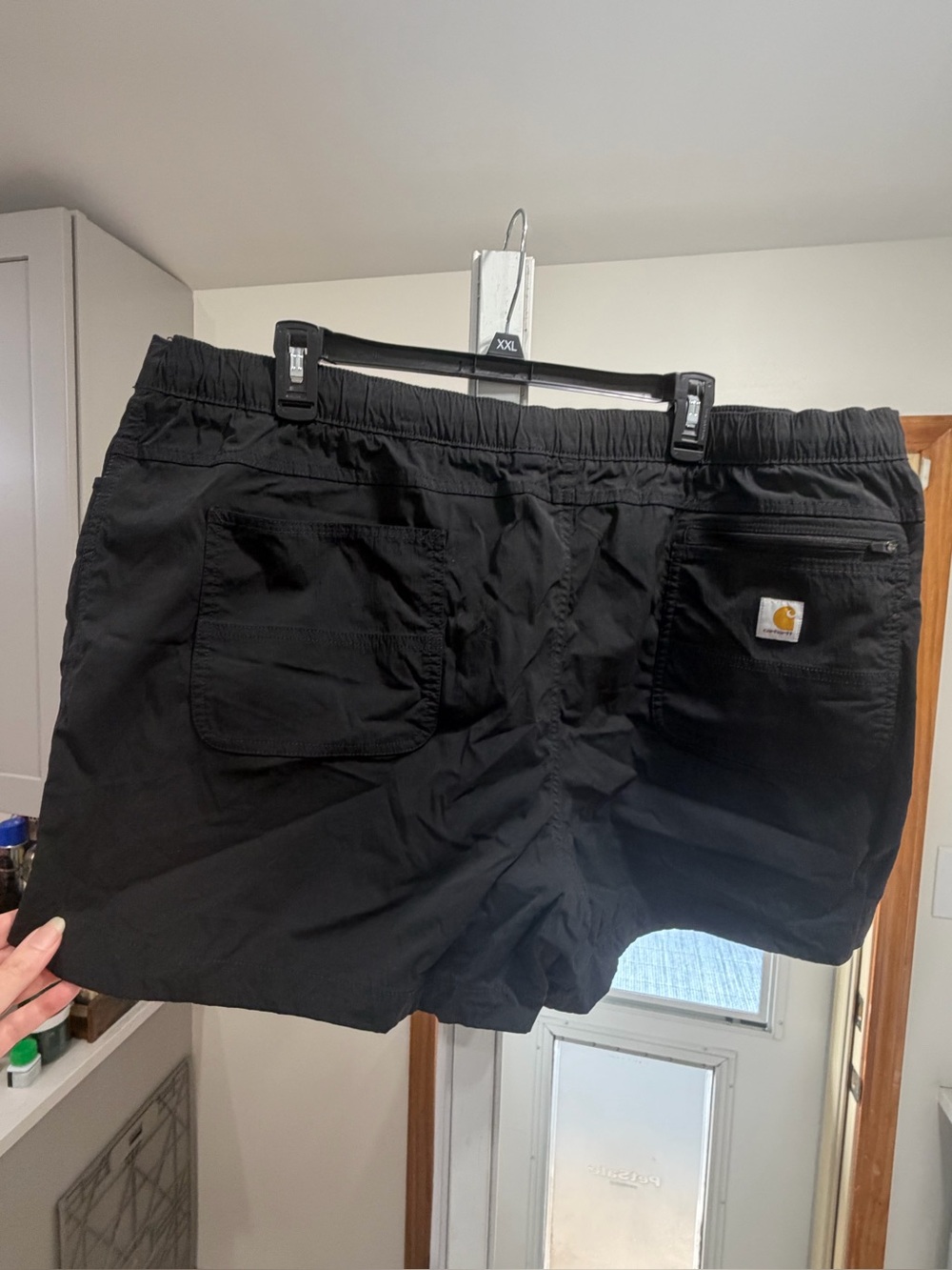 Carhartt Women’s Black Elastic-Waist Utility Shorts